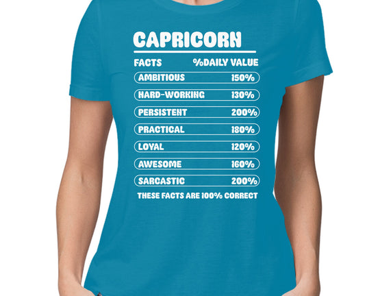 Capricorn Facts Chart