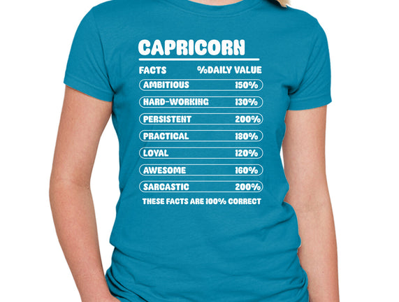 Capricorn Facts Chart