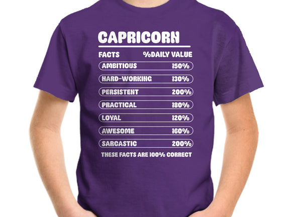 Capricorn Facts Chart