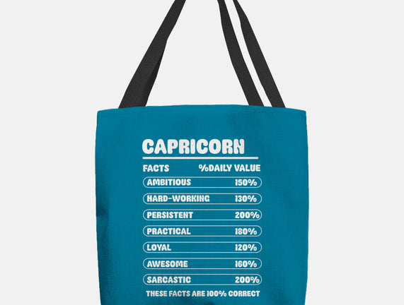 Capricorn Facts Chart