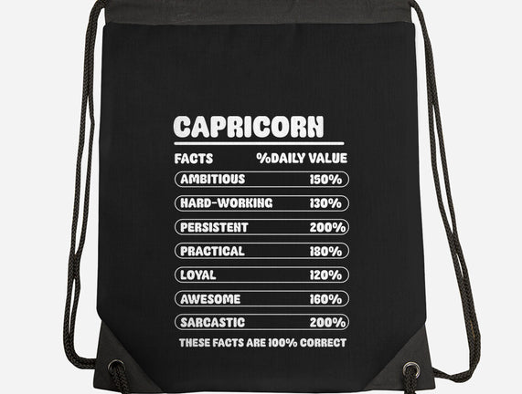 Capricorn Facts Chart