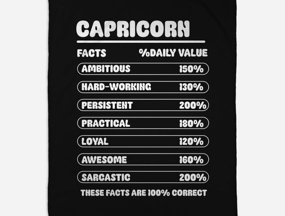 Capricorn Facts Chart