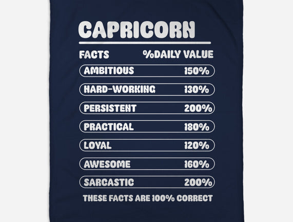 Capricorn Facts Chart