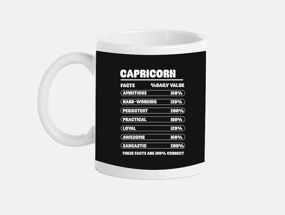 Capricorn Facts Chart