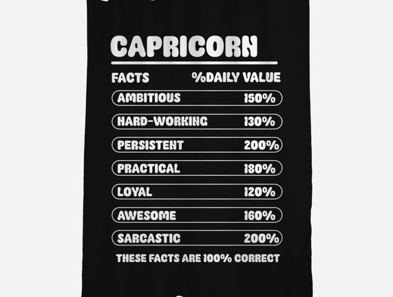 Capricorn Facts Chart