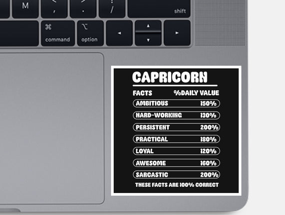 Capricorn Facts Chart