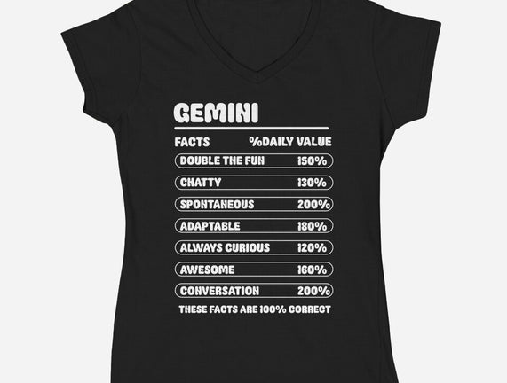 Gemini Facts Chart