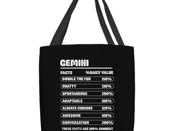 Gemini Facts Chart