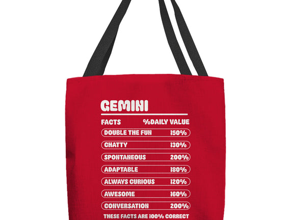 Gemini Facts Chart