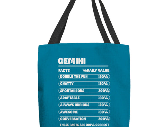 Gemini Facts Chart