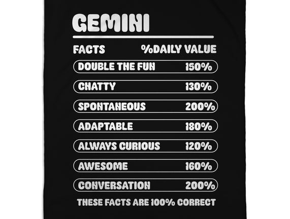 Gemini Facts Chart