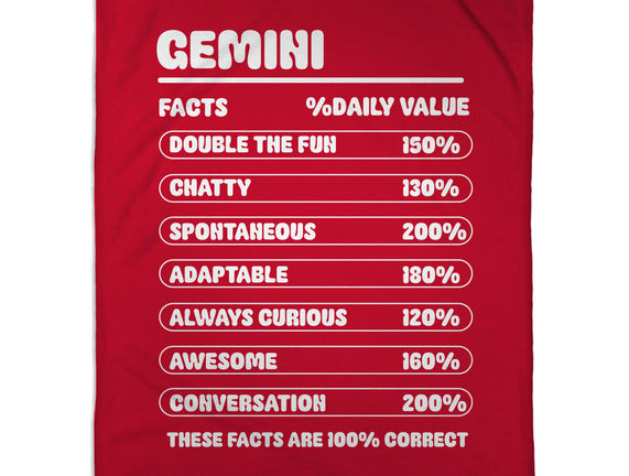Gemini Facts Chart