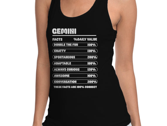 Gemini Facts Chart