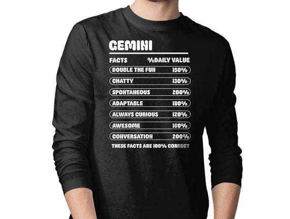 Gemini Facts Chart
