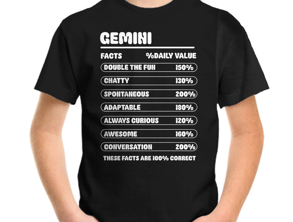 Gemini Facts Chart