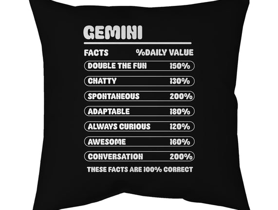 Gemini Facts Chart