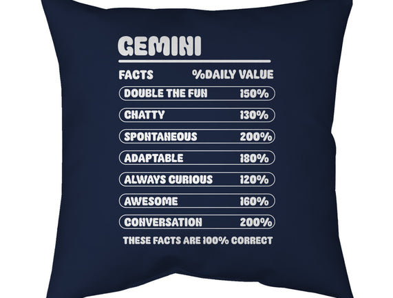 Gemini Facts Chart