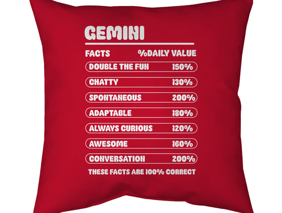 Gemini Facts Chart