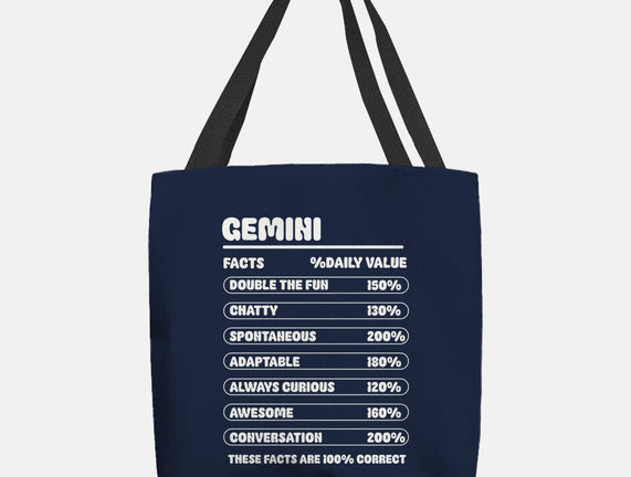 Gemini Facts Chart