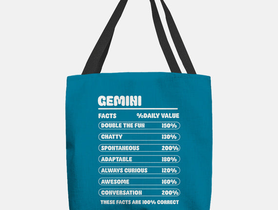 Gemini Facts Chart