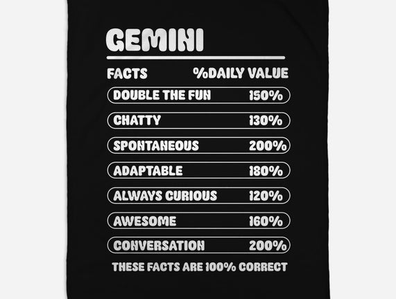 Gemini Facts Chart