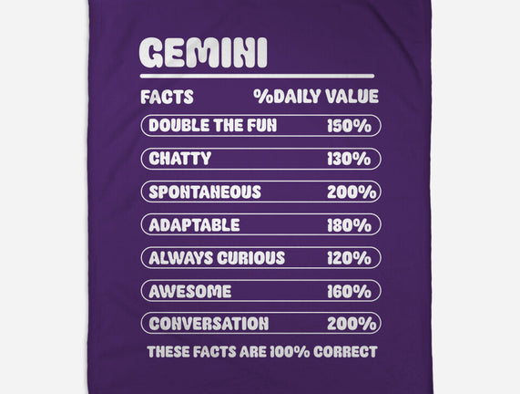 Gemini Facts Chart