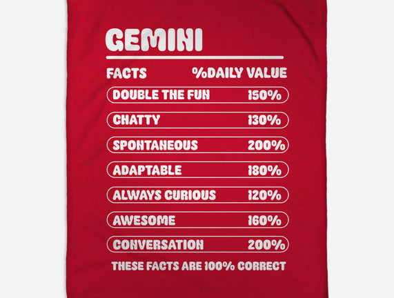 Gemini Facts Chart