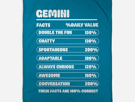 Gemini Facts Chart