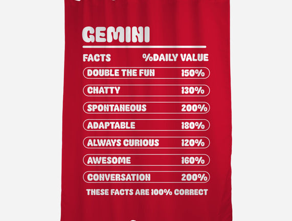 Gemini Facts Chart