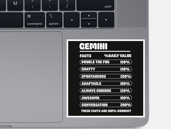 Gemini Facts Chart