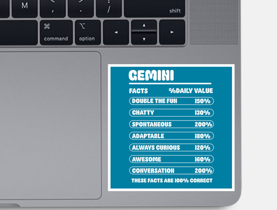 Gemini Facts Chart