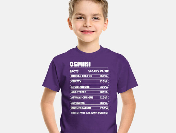 Gemini Facts Chart