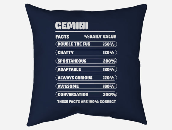 Gemini Facts Chart