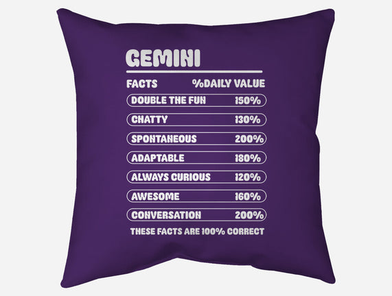 Gemini Facts Chart