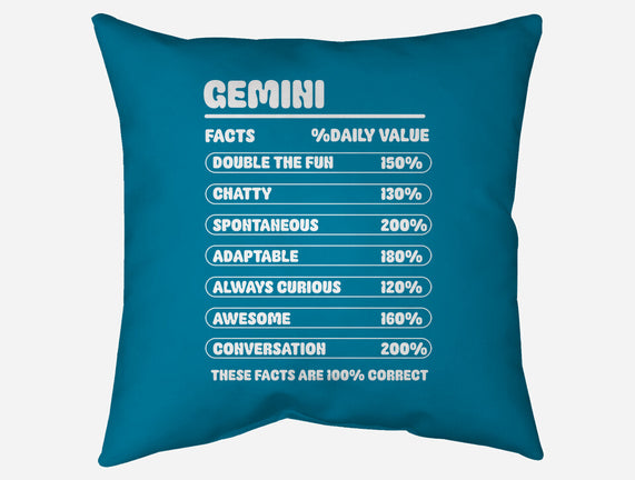 Gemini Facts Chart