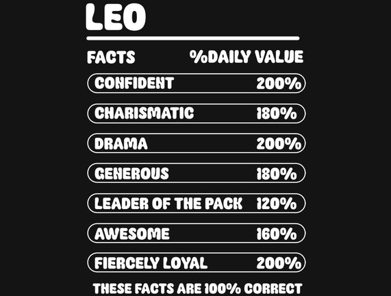 Leo Facts Chart