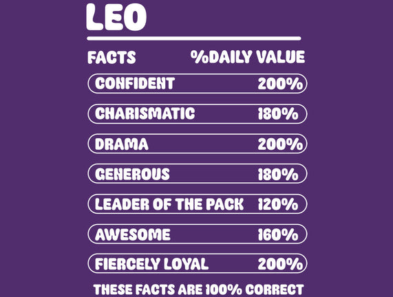 Leo Facts Chart