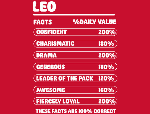 Leo Facts Chart