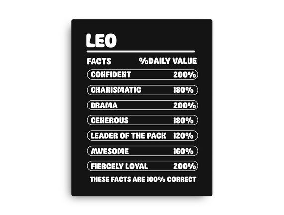Leo Facts Chart