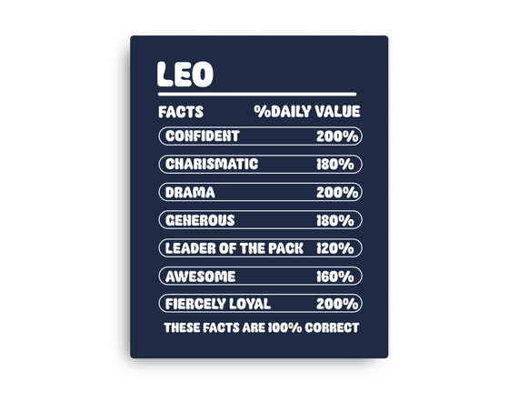 Leo Facts Chart