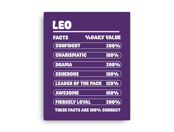 Leo Facts Chart