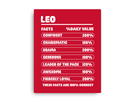 Leo Facts Chart