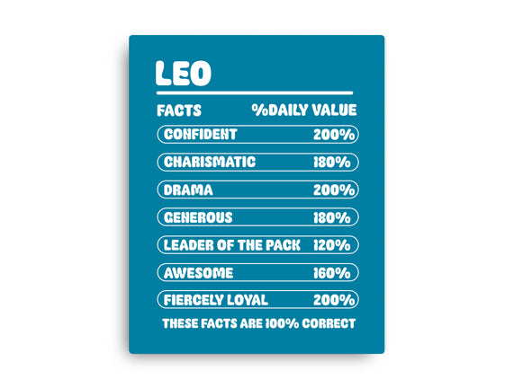 Leo Facts Chart