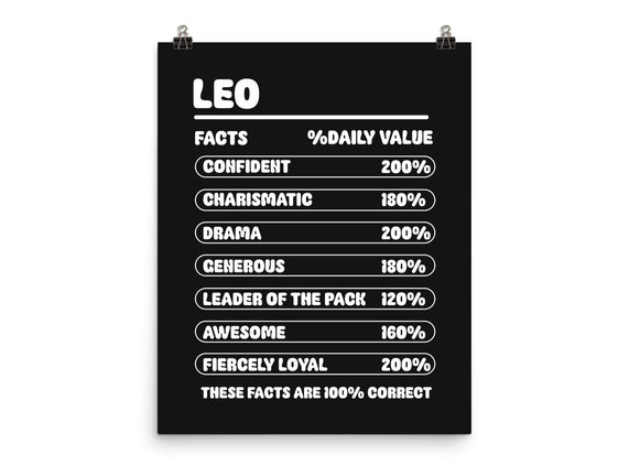 Leo Facts Chart
