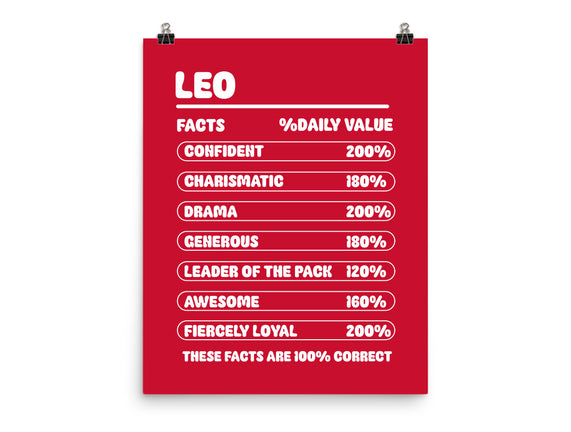 Leo Facts Chart