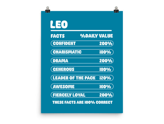 Leo Facts Chart