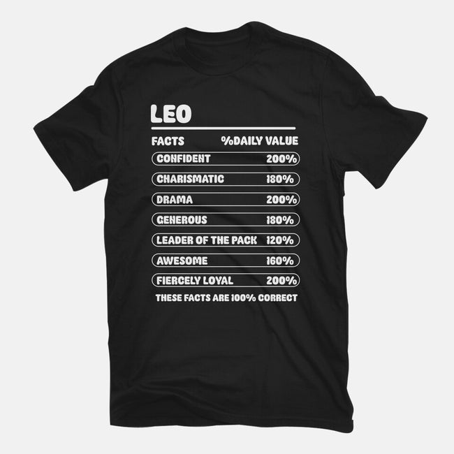 Leo Facts Chart-Womens-Basic-Tee-MaxoArt