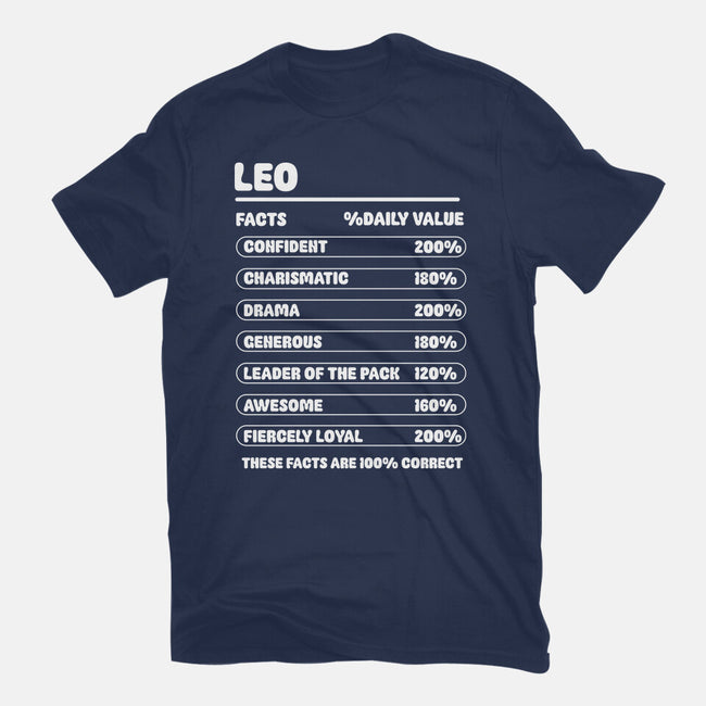 Leo Facts Chart-Unisex-Basic-Tee-MaxoArt