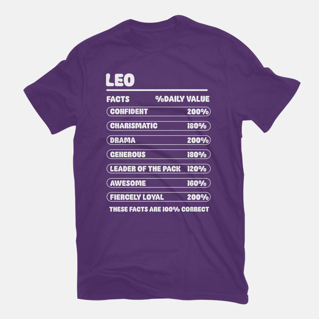 Leo Facts Chart-Womens-Basic-Tee-MaxoArt