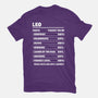Leo Facts Chart-Womens-Basic-Tee-MaxoArt